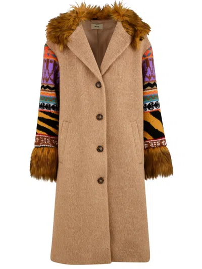Akep Coats Camel In Gray