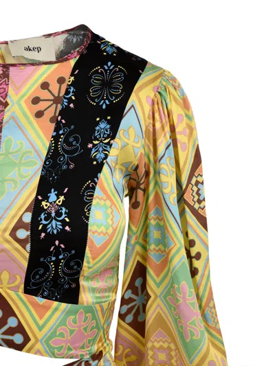 Akep Dresses Multi Colour In Brown