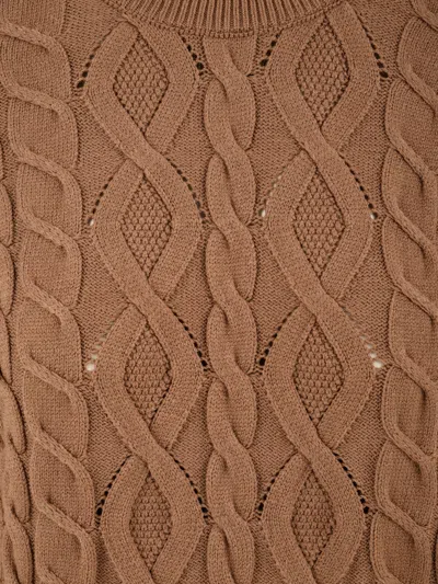 Akep Sweaters Camel In Burgundy