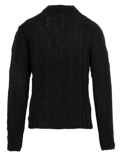 Akep Sweaters Black In Burgundy