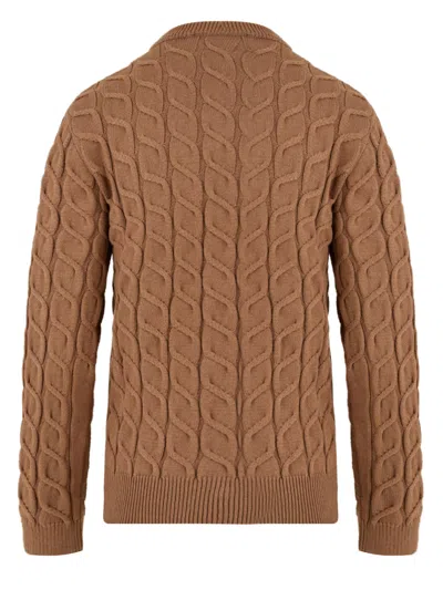 Akep Sweaters Camel In Burgundy