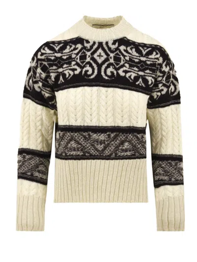 Akep Sweaters Cream In Burgundy