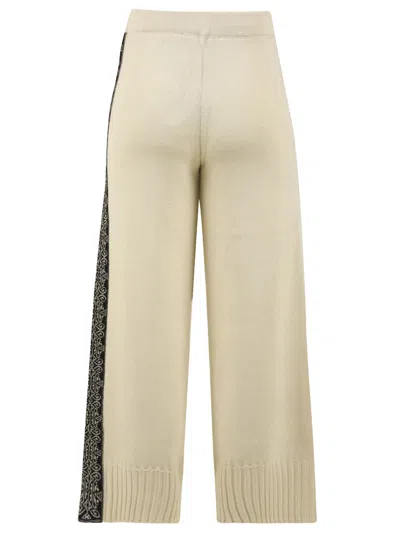 Akep Trousers Cream In Burgundy