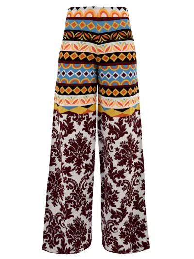 Akep Trousers Multi Colour In Burgundy