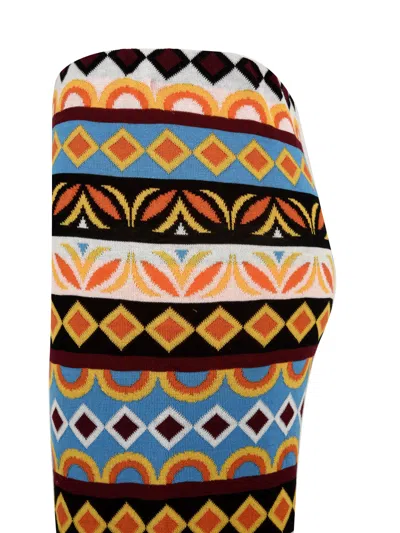 Akep Trousers Multi Colour In Burgundy