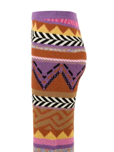 Akep Trousers Multi Colour In Burgundy