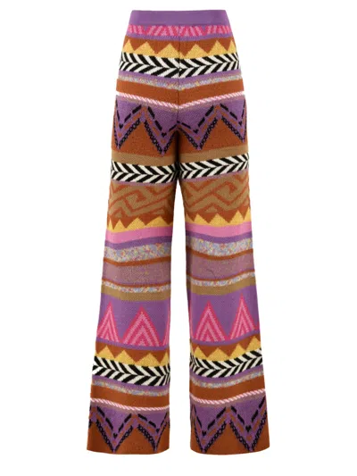 Akep Trousers Multi Colour In Burgundy