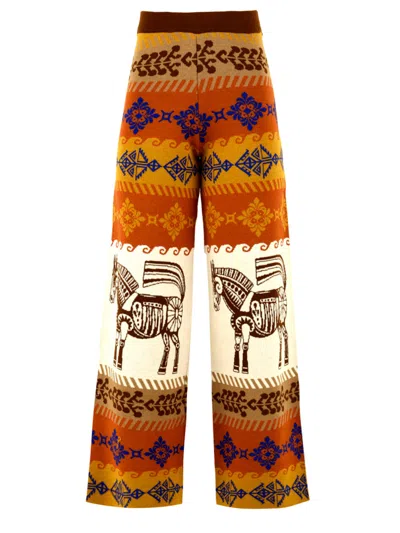 Akep Trousers Multi Colour In Brown
