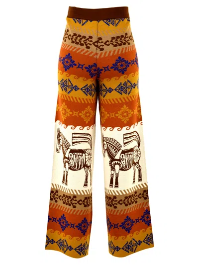 Akep Trousers Multi Colour In Brown