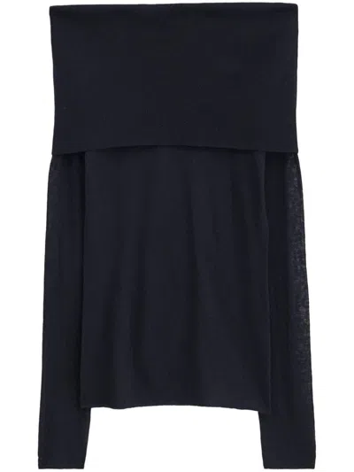 Filippa K Light Off Shoulder Top In Blue