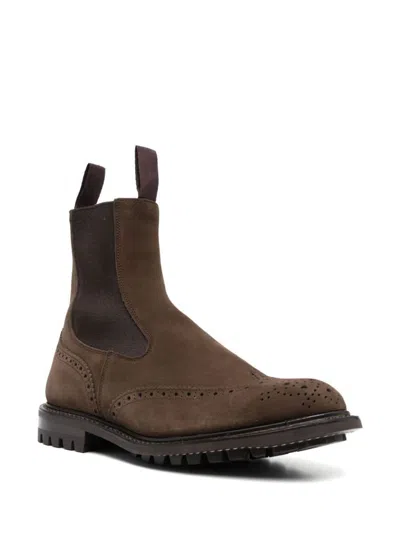 Tricker's Henry Beatles Commando Sole Shoes In Gray