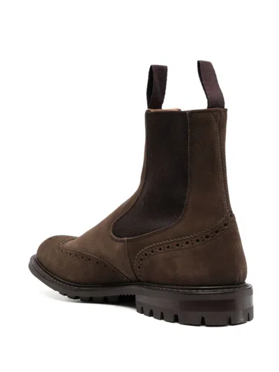 Tricker's Henry Beatles Commando Sole Shoes In Gray