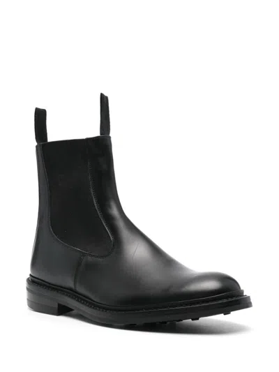 Tricker's Stephen Beatles Low Dainite Sole Shoes In Black