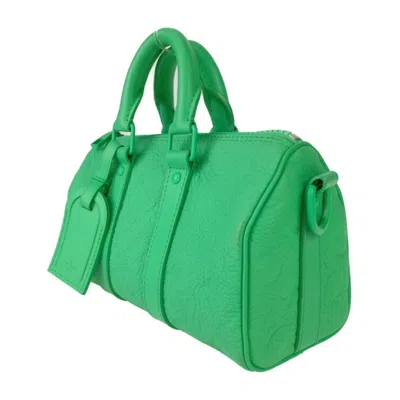 Pre-owned Louis Vuitton Green Leather Handbag Shoulder Bag ()