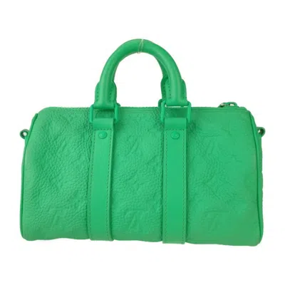 Pre-owned Louis Vuitton Green Leather Handbag Shoulder Bag ()