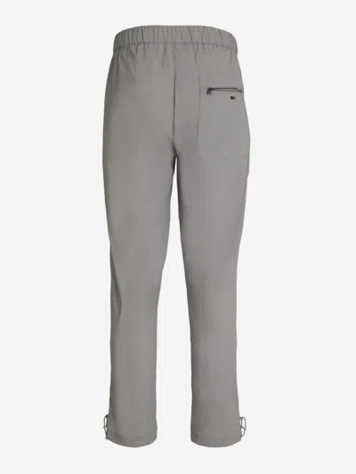 Herno Technical Joggers With Grippers In Gray