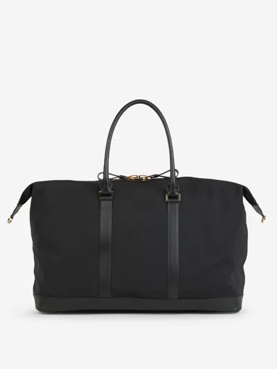 Tom Ford Recycled Nylon Holdall Duffle Bag In Black
