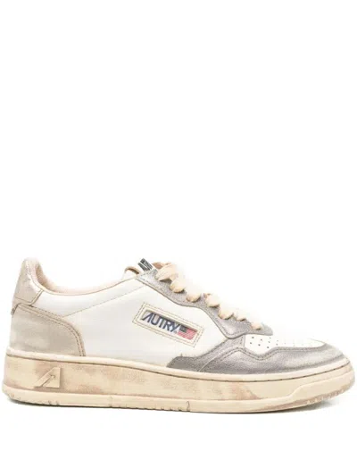 Autry Medalist Sneakers In Leather With Suede Inserts In Multi