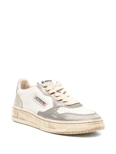 Autry Medalist Sneakers In Leather With Suede Inserts In Multi