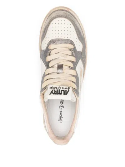 Autry Medalist Sneakers In Leather With Suede Inserts In Multi