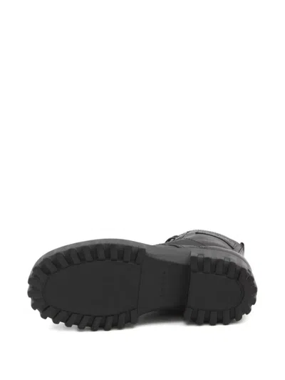 Hogan 20mm Lace-up Platform Boots In Black