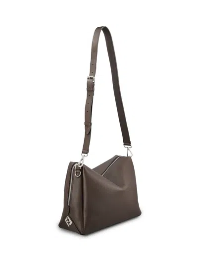 Fendi Large Shoulder Bag With Adjustable Strap In Brown