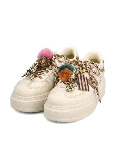 Fendi Match Platform Sole Sneakers Charms