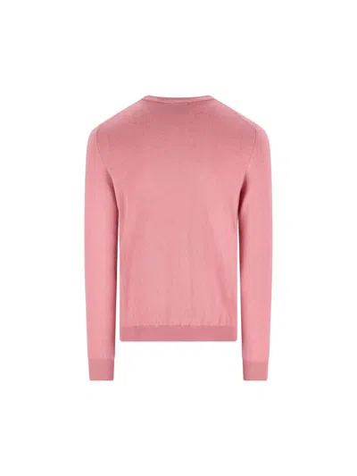 Alpha Studio Crew-neck Cashmere Sweater In Pink