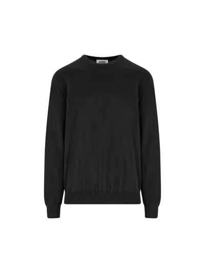 Alpha Studio Crew-neck Cashmere Sweater In Black