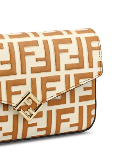 Fendi Chain Strap Diamond Wallet With Gold-tone Hardware In Multi