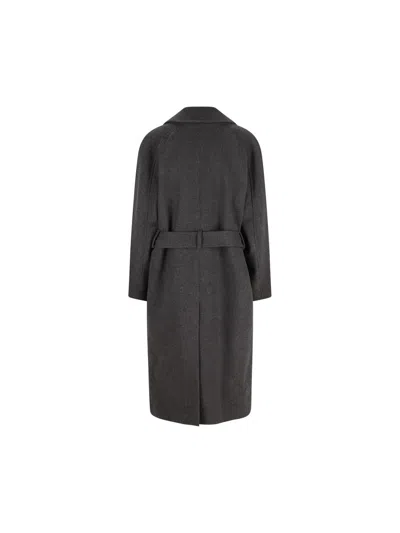 Saint Laurent Coats In Gray