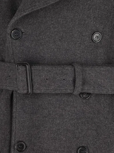 Saint Laurent Coats In Gray