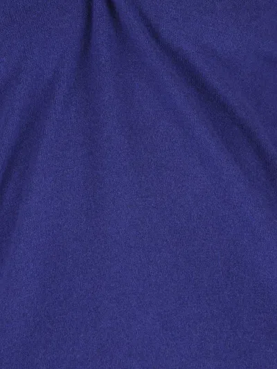 Saint Laurent Blue Cashmere Wool Blend Turtleneck Sweater In Blue