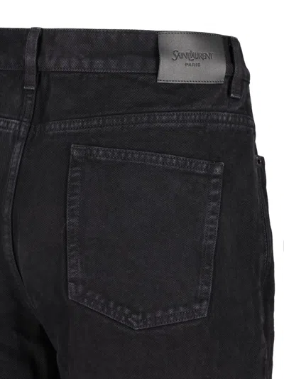 Saint Laurent Straight Jeans In Black