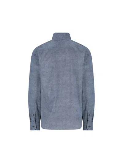 Xacus X Franz Kraler Long-sleeve Button-down Shirt In Gray
