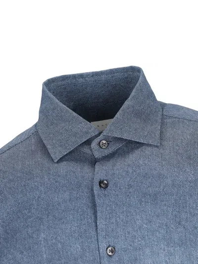 Xacus X Franz Kraler Long-sleeve Button-down Shirt In Gray
