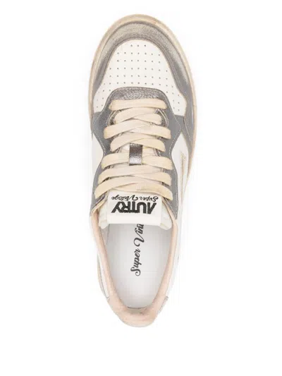 Autry Medalist Sneakers In Leather With Suede Inserts In Multi