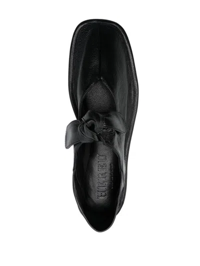 Hereu Black Llasada Supple Shiny Ballerina Flats In Black