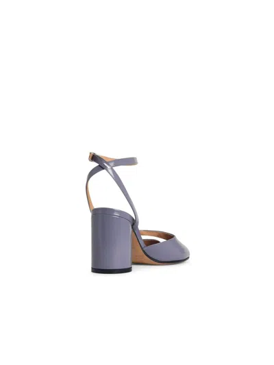Maison Margiela Tabi Purple Leather Sandals In Purple