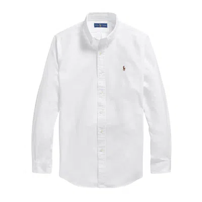 Polo Ralph Lauren Mens Button-down Long-sleeves Linen Shirt Ceramic White Xxl In White