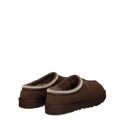 Ugg Suede Leather Slip-on Slipper With Plush Interior In Brown