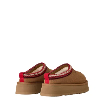Ugg Tazz Womens Embroidered Slip On Slide Slippers In Brown