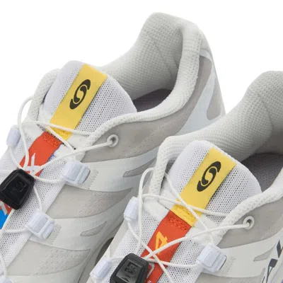 Salomon Mesh Panels Round Toe Rubber Sole Sneakers In White