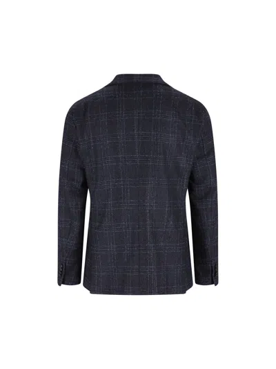 Tagliatore Dark Blue Tailored Jacket In Blue
