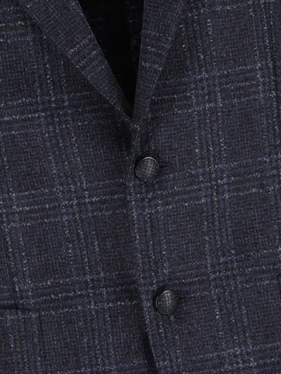 Tagliatore Dark Blue Tailored Jacket In Blue