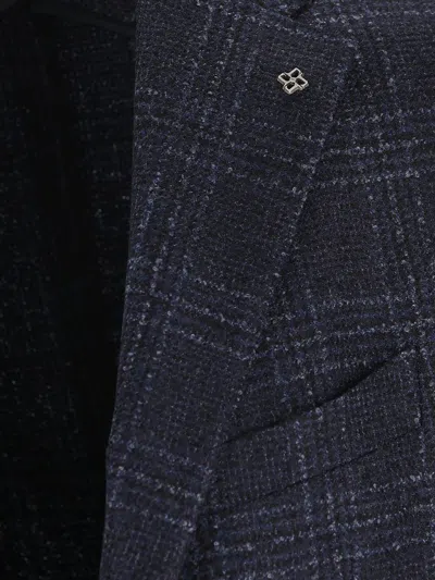 Tagliatore Dark Blue Tailored Jacket In Blue