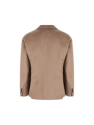 Tagliatore Single-breasted Blazer With Button Cuffs In Brown