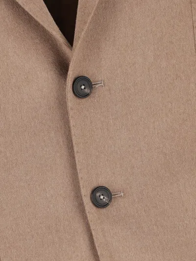 Tagliatore Single-breasted Blazer With Button Cuffs In Brown