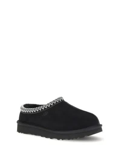 Ugg Tasman Slip-on Shearling Flat Mules In Black