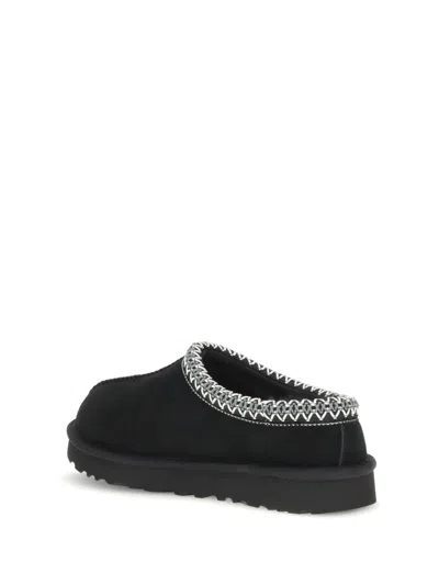 Ugg Tasman Slip-on Shearling Flat Mules In Black